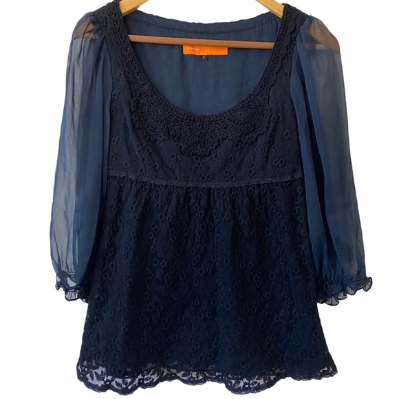 Cynthia Cynthia Steffe Embroidered Blouse - Sz 4 - Picture 1 of 8